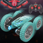 2.4G deformation blossoming dancing double-sided tipping stunt 360° rotation twisting remote control car model toy - Image 2