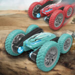 2.4G deformation blossoming dancing double-sided tipping stunt 360° rotation twisting remote control car model toy - Image 4