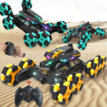 Eight-wheel stunt remote control car 2.4G fancy shape transformation rotation and drift mecha tank car children's toy - Image 5