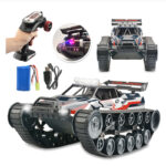 1:12 alloy remote-controlled tank car full-scale high-speed spray four-wheel drive off-road drift racing model toy - Image 2