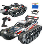 1:12 alloy remote-controlled tank car full-scale high-speed spray four-wheel drive off-road drift racing model toy