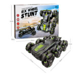 Six-wheel swing arm climbing stunt car 2.4G remote control off-road racing children's spray rotating toy car model - Image 2