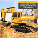 258-1 6 Channel 2.4G 1/24RC Remote-controlled Engineering Metal Excavator Charging RC Car - Image 8