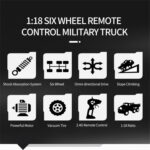 JJR/C 1:18 2.4Ghz 4 Channel Remote Control Dongfeng 7 Six-wheeled Armor Truck Vehicle Toy(Yellow) - Image 3