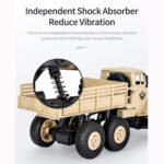 JJR/C 1:18 2.4Ghz 4 Channel Remote Control Dongfeng 7 Six-wheeled Armor Truck Vehicle Toy(Yellow) - Image 7