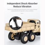 JJR/C 1:18 2.4Ghz 4 Channel Remote Control Dongfeng 8 Six-wheeled Armor Truck Vehicle Toy(Green) - Image 8