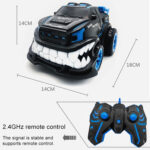 HD885J Devil Tooth Shape 360 Degree Upright Rotation Stunt Remote Control Car Electric Vehicle Toy (Blue) - Image 3