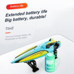 S1 2.4Ghz High-Speed Remote Control Racing Ship RC Boat(Silver) - Image 4