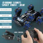 DM-558 Eight Wheel Stunt Drift Spray Remote Control Car, Specification:Dual Control(Blue) - Image 2
