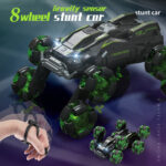 DM-558 Eight Wheel Stunt Drift Spray Remote Control Car, Specification:Dual Control(Green) - Image 7