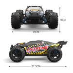 9302E 1:18 Full Scale Remote Control 4WD High Speed Car(Yellow) - Image 4