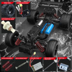 9306E 1:18 Full Scale Remote Control 4WD High Speed Car(Blue) - Image 4