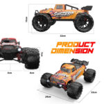 9500E 1:16 Full Scale Remote Control 4WD High Speed Car(Orange) - Image 3