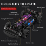JJR/C Q142 Full Scale Electric Four-wheel Drive Muscle High Speed Drift RC Car(Blue) - Image 5