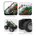JJR/C Q148 2.4G Dinosaur Climbing Remote Control Car Monster Truck(Green) - Image 4