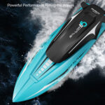 LS-XDU/RC B5 High Speed Remote Control Toy Boat with Colorful Light(Blue) - Image 3