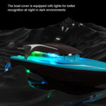 LS-XDU/RC B5 High Speed Remote Control Toy Boat with Colorful Light(Blue) - Image 9