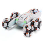 MoFun Five-wheeled Stunt Car 360-degree Swing Arm 2.4G Multifunctional RC Car, specifications:Double control(Grey) - Image 2