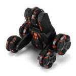MoFun Five-wheeled Stunt Car 360-degree Swing Arm 2.4G Multifunctional RC Car, Specifications:Single(Black) - Image 3