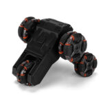 MoFun Five-wheeled Stunt Car 360-degree Swing Arm 2.4G Multifunctional RC Car, Specifications:Dual(Black) - Image 4