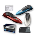 Children Mini Wireless Electric Speedboat Model Boat Simulation Remote Control Toy Boat(Blue) - Image 6