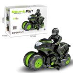 2.4G Remote Control Motorcycle Drifting Rotating High-Speed Side-Tracking Off-Road Motorcycle(Black Green) - Image 2