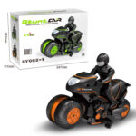 2.4G Remote Control Motorcycle Drifting Rotating High-Speed Side-Tracking Off-Road Motorcycle(Black Orange) - Image 2