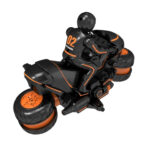 2.4G Remote Control Motorcycle Drifting Rotating High-Speed Side-Tracking Off-Road Motorcycle(Black Orange) - Image 3