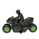 2.4G Remote Control Motorcycle Drifting Rotating High-Speed Side-Tracking Off-Road Motorcycle(Black Green) - Image 4