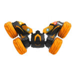 Double-Sided 360-Degree Lighting Stunt Car Climbing And Rolling Remote Control Off-Road Vehicle(Black Orange)