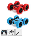 2.4G Remote Control Drift Roll Double-sided Stunt Car With Lights(Blue) - Image 2
