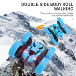 2.4G Remote Control Drift Roll Double-sided Stunt Car With Lights(Blue) - Image 5