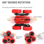 2.4G Remote Control Drift Roll Double-sided Stunt Car With Lights(Blue) - Image 6