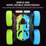 2.4G Remote Control Drift Roll Double-sided Stunt Car With Lights(Blue) - Image 8