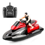 809  2.4G Remote Control Motor Speed Boat High Speed Electric Yacht Model Children Water Toys, Specification Single Battery (Red)