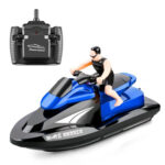 809  2.4G Remote Control Motor Speed Boat High Speed Electric Yacht Model Children Water Toys, Specification Single Battery (Blue)