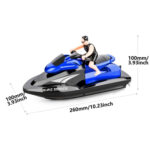 809  2.4G Remote Control Motor Speed Boat High Speed Electric Yacht Model Children Water Toys, Specification Single Battery (Blue) - Image 3