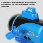 777-219 Mini Remote Control Submarine Small Remote Control Boat(Blue) - Image 7
