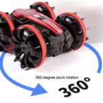 2.4G Amphibious Stunt Remote Control Car Double-sided Rolling Driving Children Electric Toys(Red) - Image 6