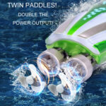 Children 2.4G Mini Remote Control Boat Summer Water Play Electrical Submarine Boys Toys(Green) - Image 6