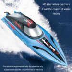812 High-Speed RC Boat Large Horsepower Speedboat Long Endurance Waterproof Boys Water Toy Single Battery(Orange) - Image 11