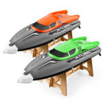 EB02 2.4G Wireless RC Boat Circulating Water-Cooled High-Speed Speedboat Racing Boat Model Toy(Green) - Image 3
