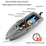 EB02 2.4G Wireless RC Boat Circulating Water-Cooled High-Speed Speedboat Racing Boat Model Toy(Orange) - Image 5