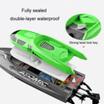 EB02 2.4G Wireless RC Boat Circulating Water-Cooled High-Speed Speedboat Racing Boat Model Toy(Orange) - Image 6