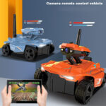 Tank Car Toys 720P HD Camera RC Car With Real-time Surveillance With Remote Controller(Orange) - Image 2
