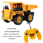 2.4G RC Dumper Truck Simulation Engineering Vehicle Model Children Electrical RC Truck Toy(Yellow) - Image 5