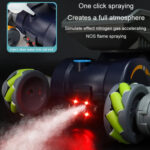 Eight Wheel Stunt Robot Dog Smart Gesture Sensor RC Kids Toy Car With Lights Music Spray Car, Style: Tank Orange Dual RC - Image 12