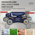 Eight Wheel Stunt Robot Dog Smart Gesture Sensor RC Kids Toy Car With Lights Music Spray Car, Style: Tank Green Dual RC - Image 15