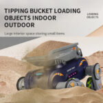 Eight Wheel Stunt Robot Dog Smart Gesture Sensor RC Kids Toy Car With Lights Music Spray Car, Style: Tank Green Single RC - Image 16