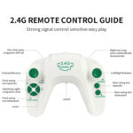 Eight Wheel Stunt Robot Dog Smart Gesture Sensor RC Kids Toy Car With Lights Music Spray Car, Style: Tank Green Dual RC - Image 5